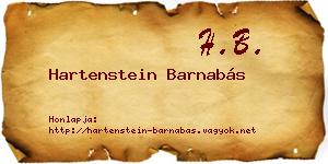Hartenstein Barnabás névjegykártya