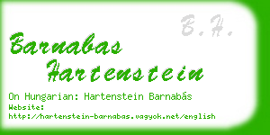 barnabas hartenstein business card